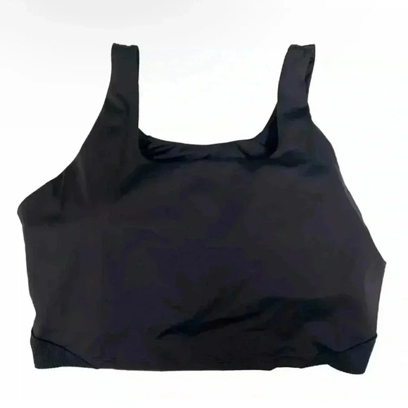 Women’s Old Navy Black Power Soft Crop Top With Built In Bra Size XXL 2XL - Picture 1 of 8